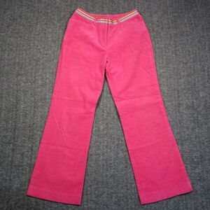 Vtg‎ Lilly Pulitzer Corduroy Pants Womens 0 Hot Pink Rainbow Striped Preppy Y2K